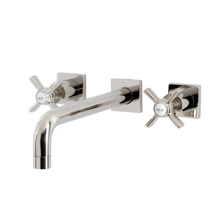 Kingston Brass KS6026ZX Wall Mount Tub Faucet, Polished Nickel KS6026ZX
